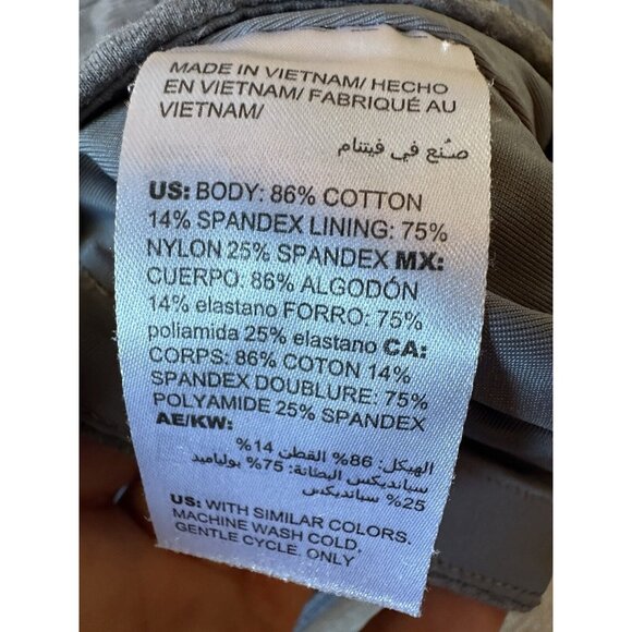 Chico's Zenergy Gray Grey Women's Leggings Pants Size 3P PETITE Cotton‎ Blend - Picture 3 of 8